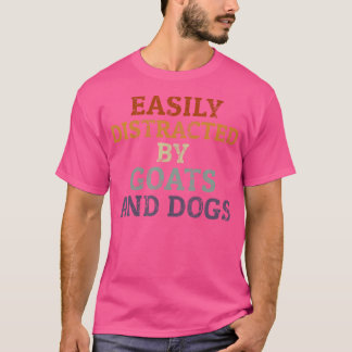 Camiseta Cães De Pet Caprinos Facilmente Distraídos Por Cãe