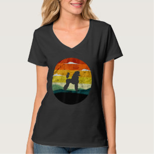 Camiseta Cães de Poodle Retrovisores Animais Sunset 60s 70s