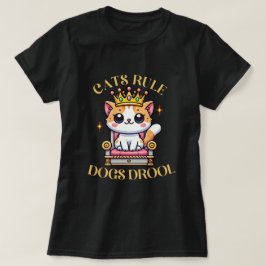 Camiseta Cães de Regra de Gatos - Pão de Gato Engraçado