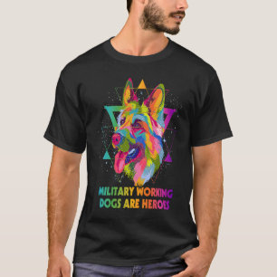 Camiseta Cães de Trabalho Militares São German shepherd Her