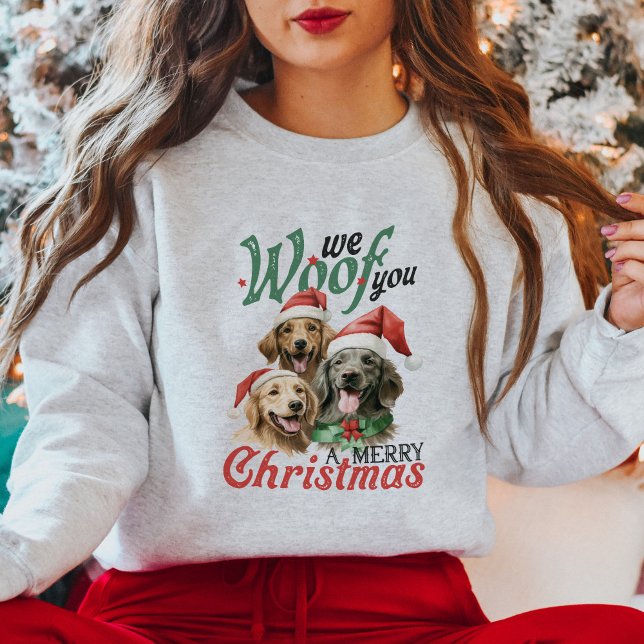 Camiseta Cães de Vintagem Bonitos Natal (Criador carregado)
