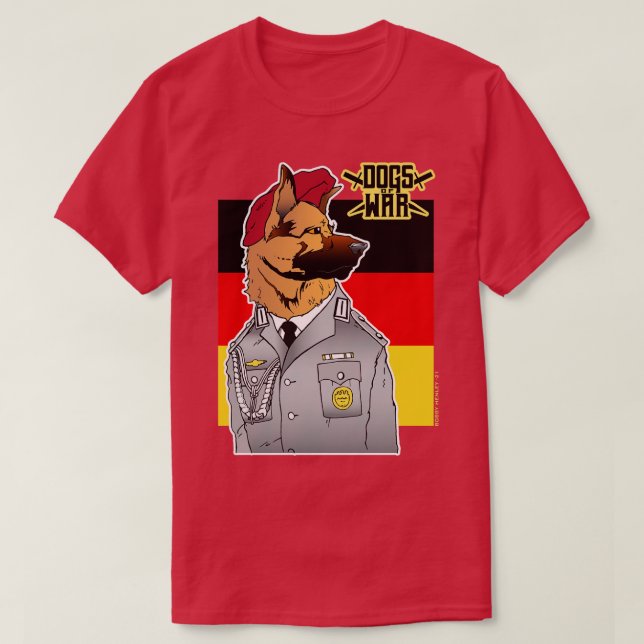 Camiseta Cães Do Bundeswehr Alemão (Frente do Design)