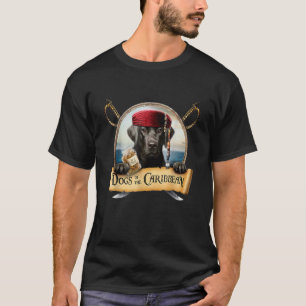 Camiseta Cães Do Pirata Preto-Labrador Caribe