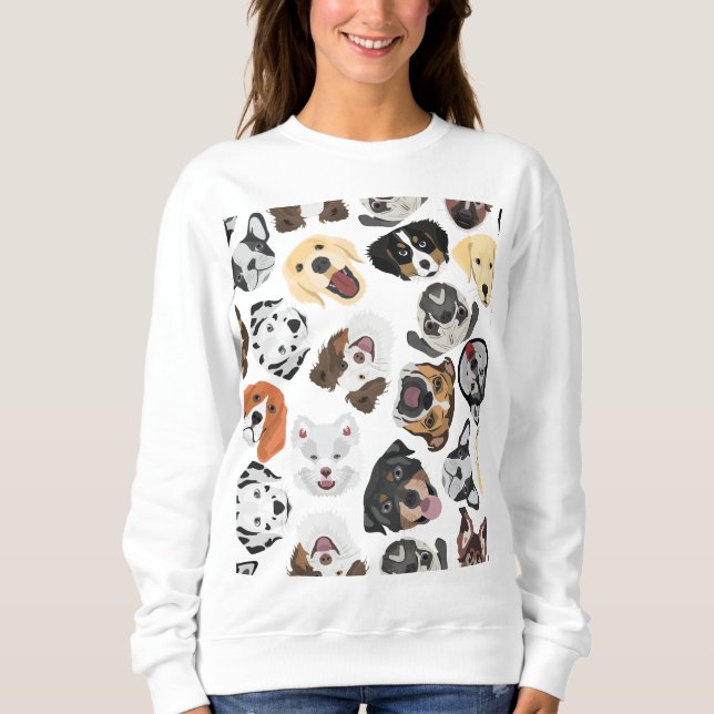 Camiseta Cães do teste padrão da ilustração (Frente)