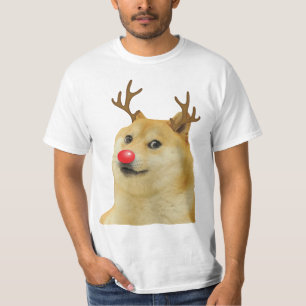 Camiseta Cães Dogright Doggo Cão Memória de Natal Vermelho