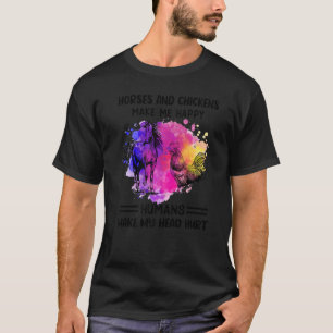 Camiseta Cães e Cavalos Me Fazem Feliz Humanos Me Fazem Doe