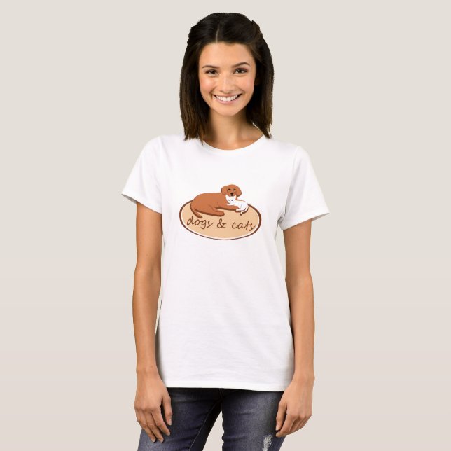 Camiseta cães e gatos (Frente Completa)