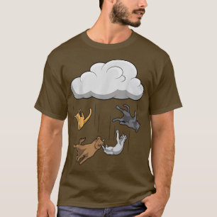 Camiseta Cães e gatos em chuva 