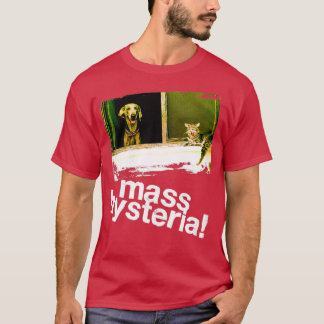 Camiseta Cães e gatos que vivem juntos