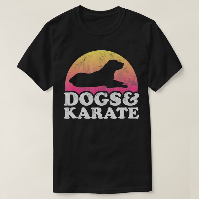 Camiseta Cães e Karate Mens ou Mulheres Cão (Frente do Design)