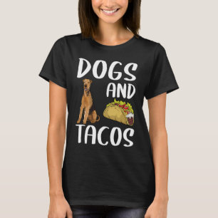 Camiseta Cães E Tacos Airedale Terrier Comida Mexicana
