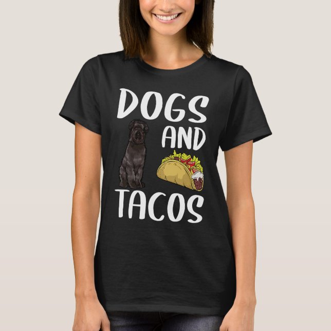 Camiseta Cães e Tacos Bouvier des Flandres Comida mexicana (Frente)