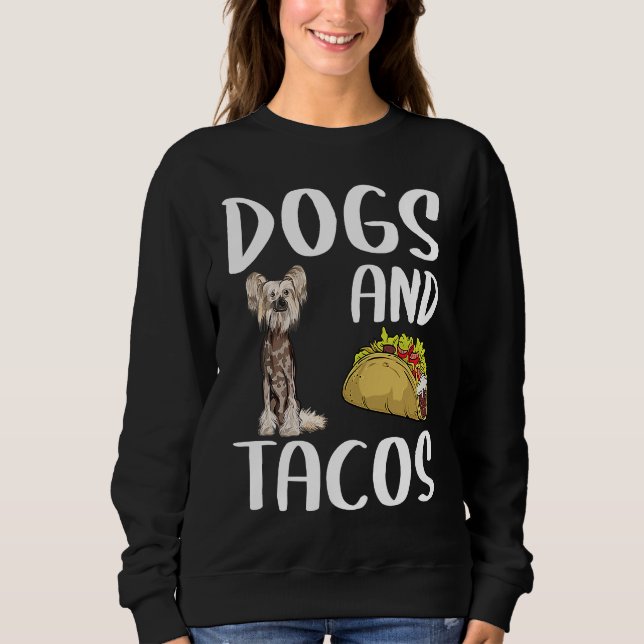 Camiseta Cães e Tacos Comida Mexicana Deitada Chinesa (Frente)