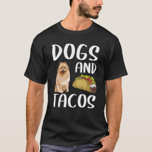 Camiseta Cães e Tacos Comida Mexicana Pomeraniana