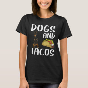 Camiseta Cães E Tacos Doberman Pinscher Comida Mexicana