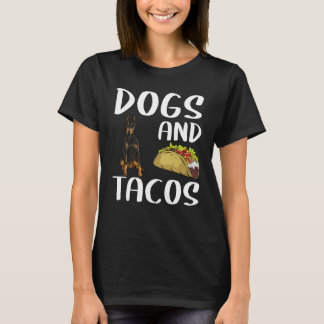 Camiseta Cães E Tacos Doberman Pinscher Comida Mexicana