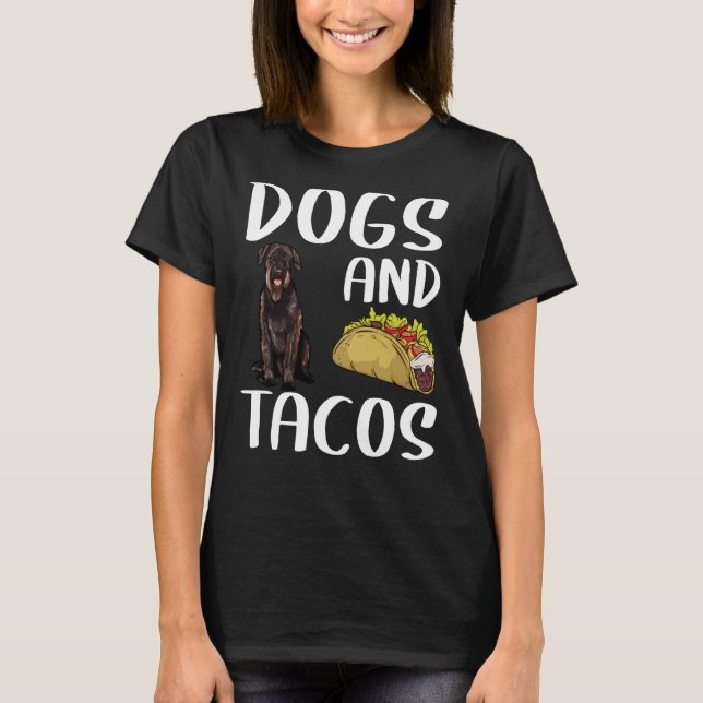Camiseta Cães e Tacos Giant Schnauzer Comida mexicana (Frente)