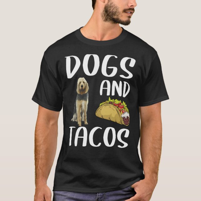 Camiseta Cães E Tacos Otterhound Comida Mexicana (Frente)
