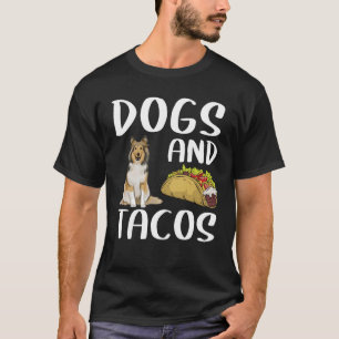 Camiseta Cães e Tacos Shetland Sheepdog Comida mexicana