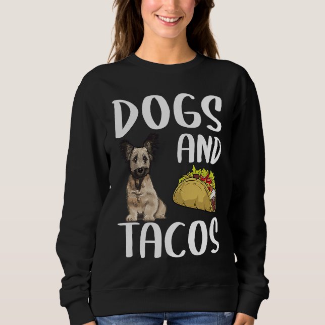Camiseta Cães E Tacos Skye Terrier Comida Mexicana (Frente)