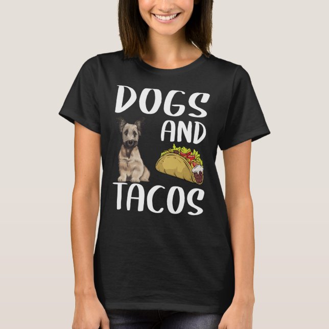 Camiseta Cães E Tacos Skye Terrier Comida mexicana (Frente)