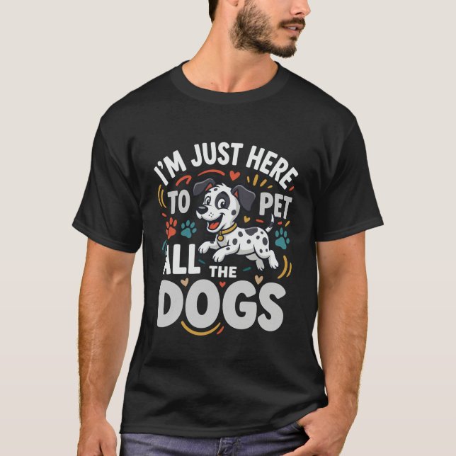 Camiseta Cães Engraçados Amante de Animais Vetor (Frente)