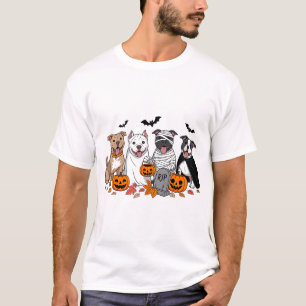 Camiseta Cães Fantasmas Halloween Pumpkins Spooky