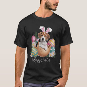 Camiseta Cães Florais Dia da Páscoa Cachorro Cachorro Cacho
