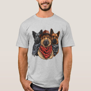 Camiseta Cães German shepherd Do Dia 4 De Julho