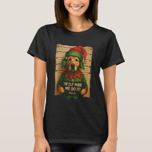 Camiseta Cães Golden Retriever Natal Querido Papai Noel Eu