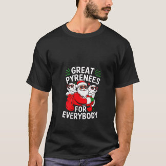 Camiseta Cães Grandes Pirenéus Fêmeas Para Todos Funny Sant