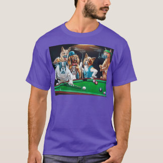 Camiseta Cães Jogando Billiard Classic TSirt