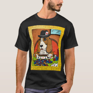 Camiseta Cães Jogando Poker Basset Hound Cassius Marcellus