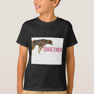 Camiseta Cães Juntos Cachorros Divertidos Frase de Casal Ci