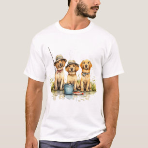 Camiseta Cães Labrador Retriever Pescando