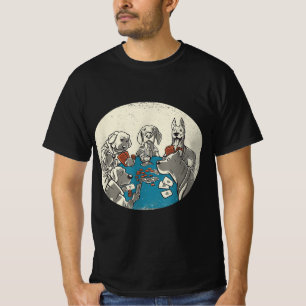 Camiseta Cães legal Jogando Cartões Poker Texas Holdem