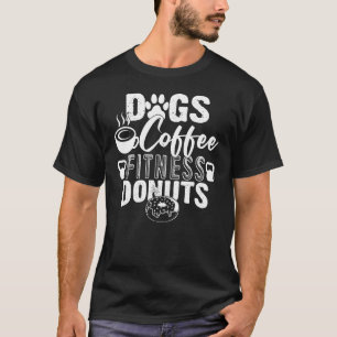 Camiseta Cães Malhação Café Rosquinhas Gym Foodie Workout F
