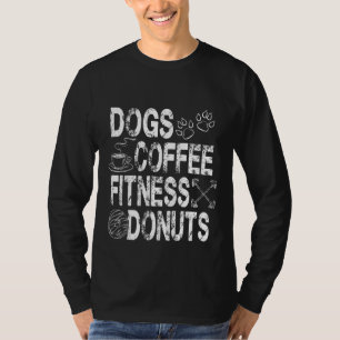 Camiseta Cães Malhação de café Rosquinha Cachorro Cachorro 
