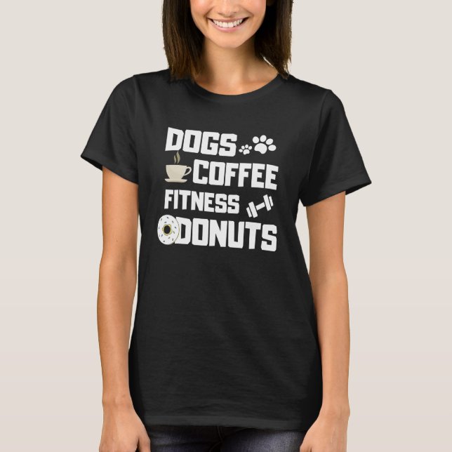 Camiseta Cães Malhações De Café Para Cães Adultos De Gym (Frente)