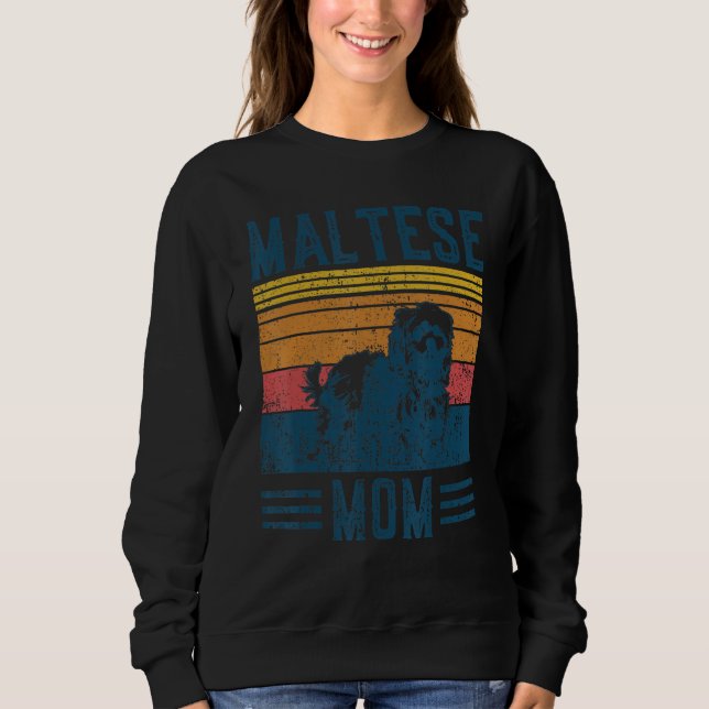 Camiseta Cães Malteses Mãe Vintage Maltês Mãe (Frente)