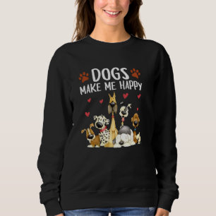 Camiseta Cães Me Fazem Feliz - Para Doglovers - Pu De Cãozi