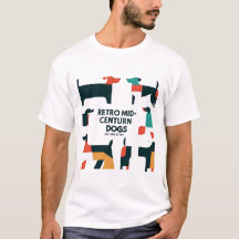 Cães Modernos Retro de Meados do Século Estilo 50s