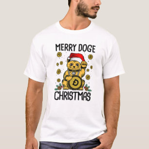 Camiseta Cães Moedas de Natal Engraçado Dogecoin Crypto HOD