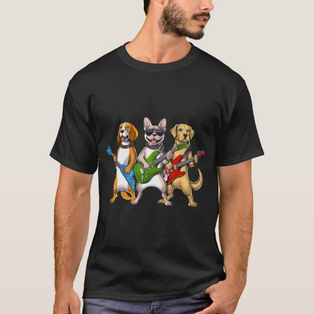 Camiseta Cães Músicos de Heavy Metal (Frente)