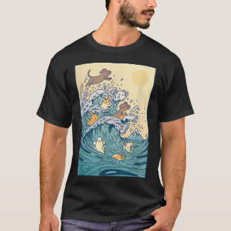 Camiseta Cães Nadadores Proprietário do Cão Cachorro Cachor