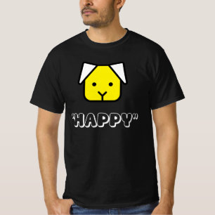 Camiseta “Cães Nos Fazem Felizes – Design de Rosto de Cacho
