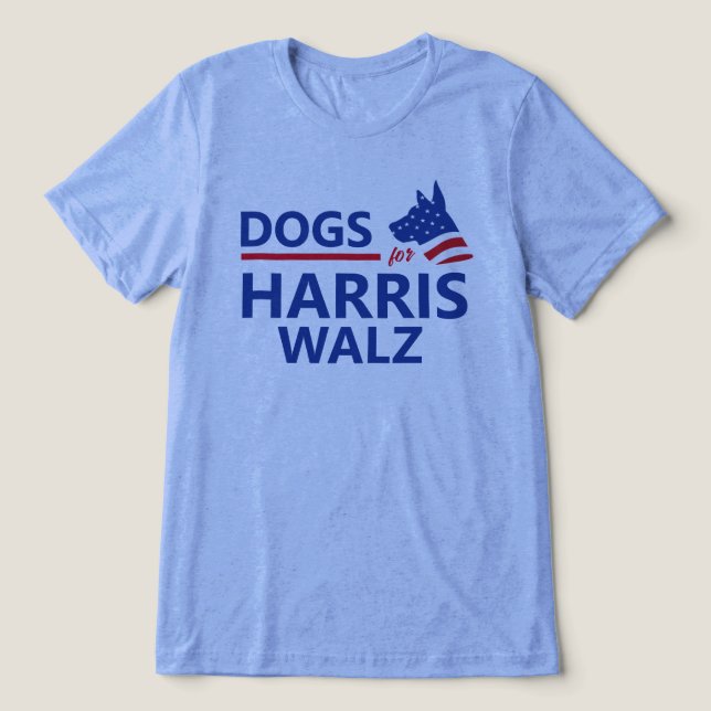 Camiseta Cães para Harris Walz (Design frontal)