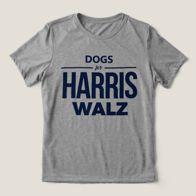 Camiseta Cães para Harris Walz (Design frontal)