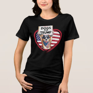 Camiseta Cães para Trump: Patriotas Paw-Lípticos