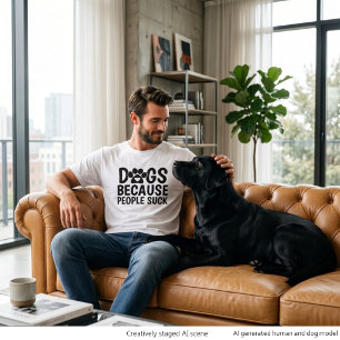 Camiseta Cães Porque as Pessoas São Ruins